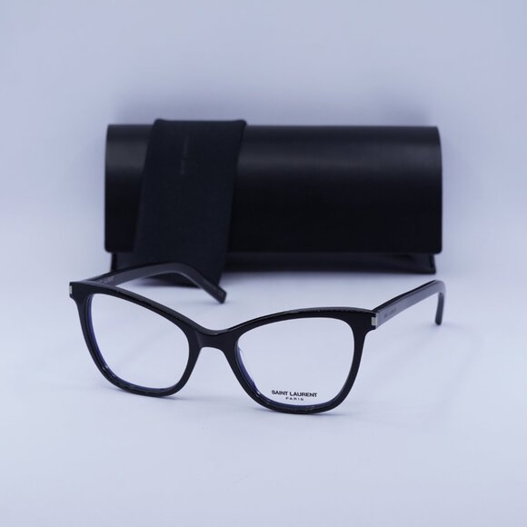 Saint Laurent SL219 001 Cat Eye 51mm Eyeglasses – Black - Picture 5 of 11
